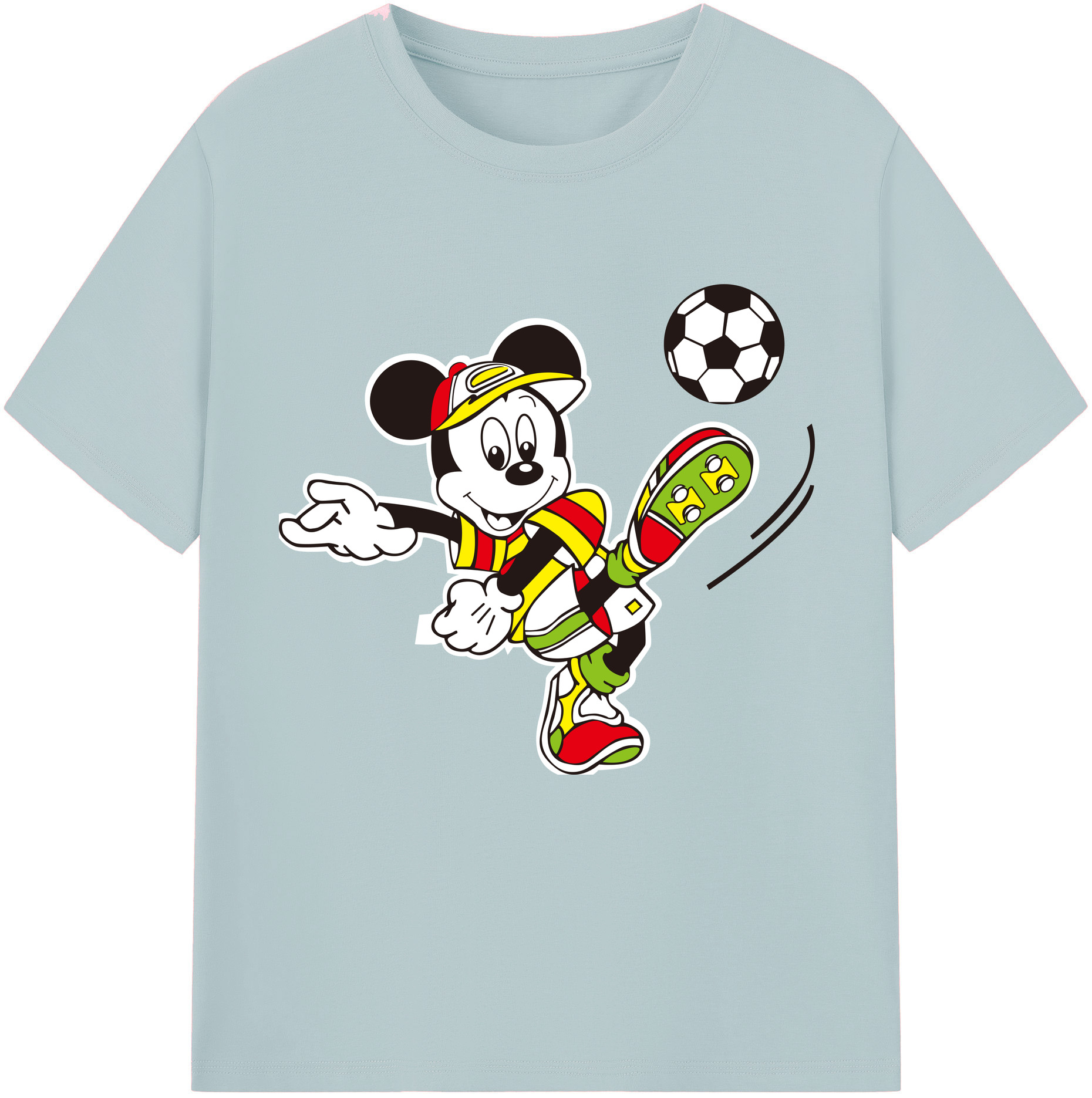 （画像用） ミッキーマウス Mickey Mouse 綿100％半袖Tシャツ（フロントプリント）
